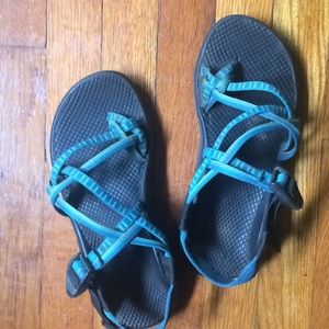 Blue Green Chaco sandals